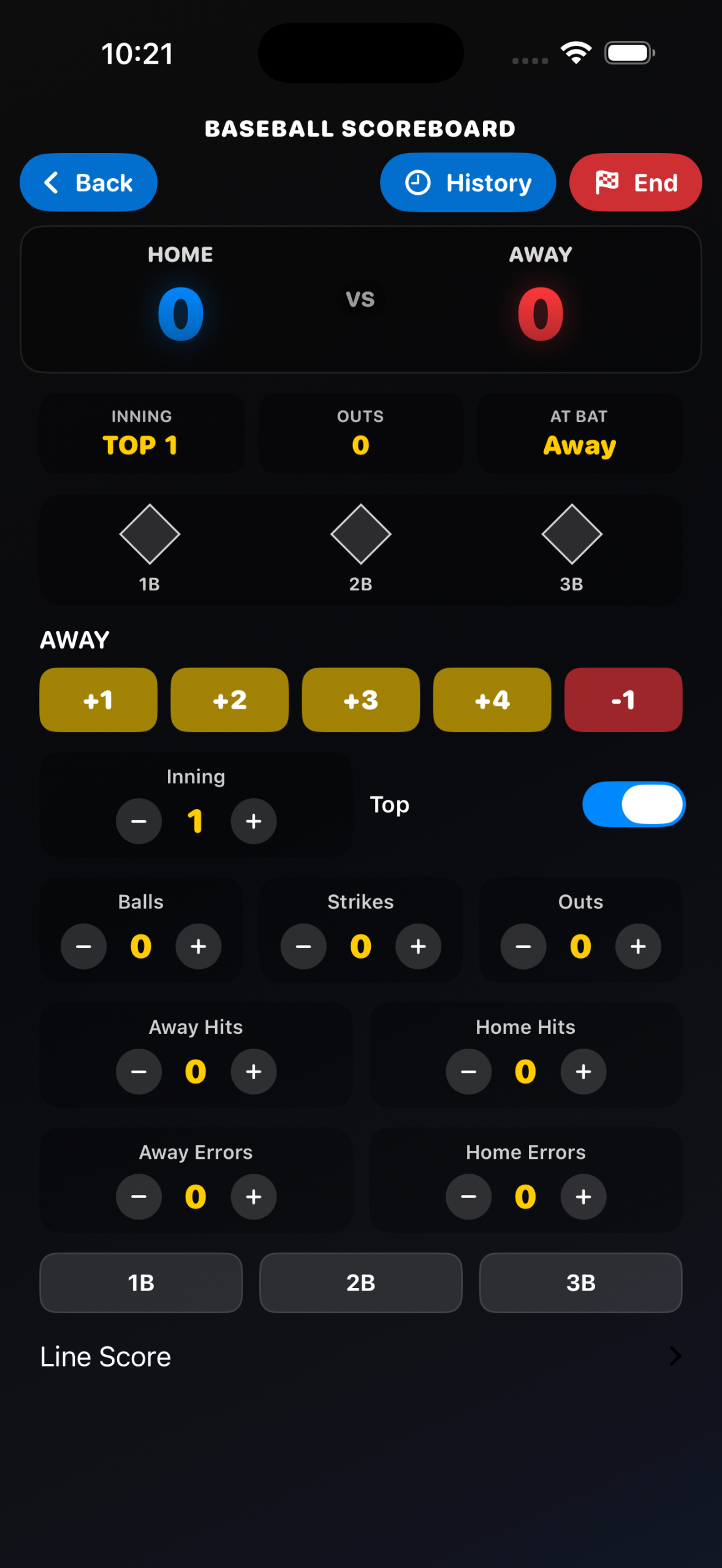 Baseball score keeper