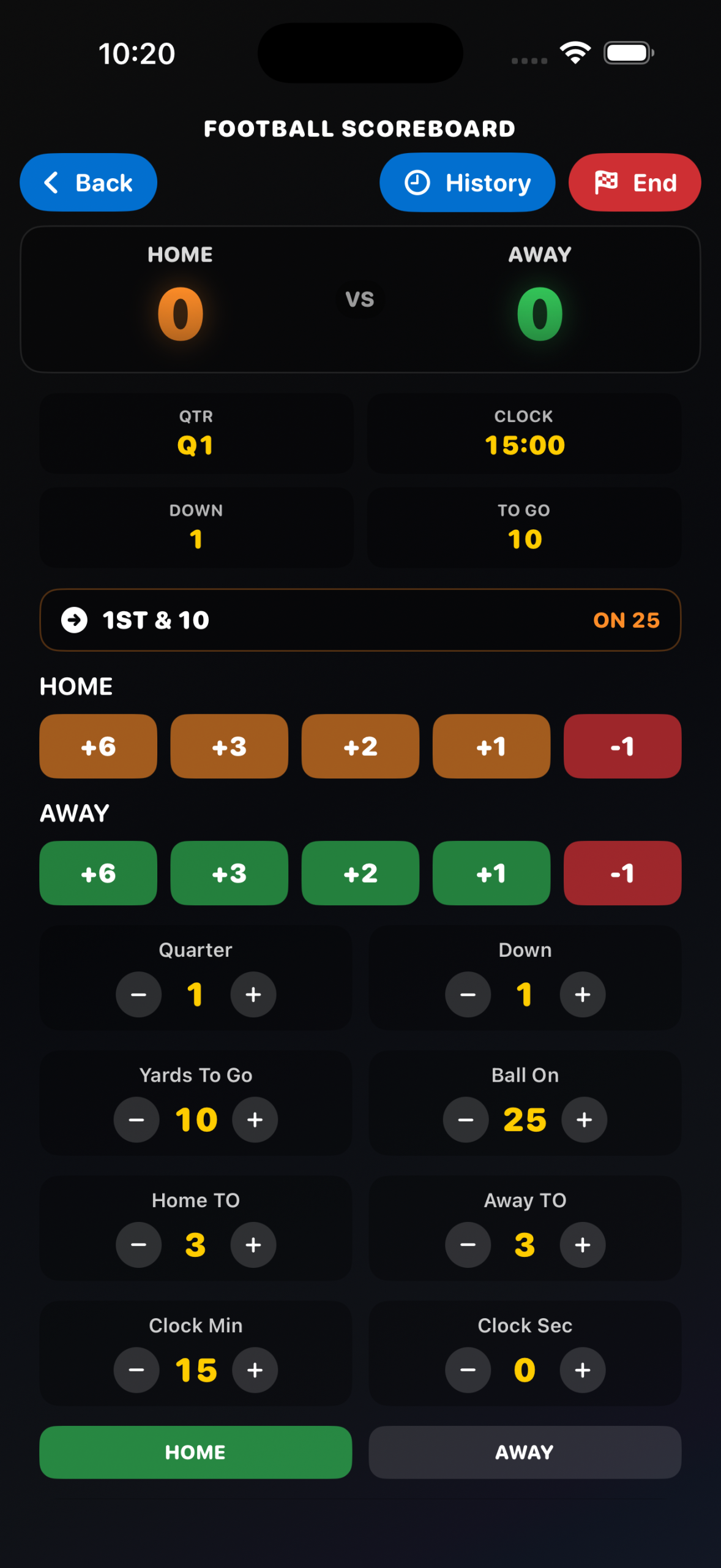 Football Score Keeper